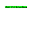 N603 Week 3 Case Study