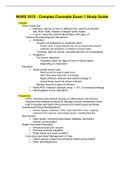 NURS 3512 - Complex Concepts Exam 1 Study Guide.