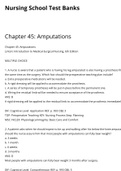 Exam (elaborations) NURSING LP 1300 Chapter 45: Amputations | Nursing School Test Banks