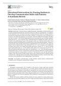 Educational Interventions for Nursing Students to Develop Communication Skills with Patients: A Systematic Review