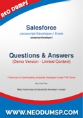 Salesforce Javascript-Developer-I Test Questions