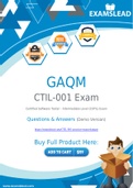 GAQM CTIL-001 Dumps - Getting Ready For The GAQM CTIL-001 Exam
