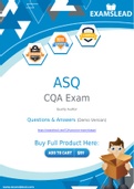ASQ CQA Dumps - Getting Ready For The ASQ CQA Exam