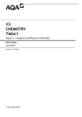 AQA 2019 chemistry AS Paper 1 MARKSCHEME 