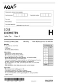 GCSE CHEMISTRY Higher Tier Paper 1