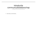 Samenvatting kennisclips Introductie Communicatiewetenschap (SOW-CWB1019)