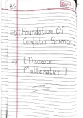 Foundation of Computer Science(Discrete mathematics)