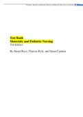 Test Bank Maternity and Pediatric Nursing 3rd Edition latest update 2022-2023