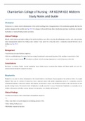 Chamberlain College of Nursing - NR 602NR 602 Midterm Study Notes and Guide (85 Pages)