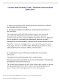 Anatomy and Physiology Task 1 Dissection &lpar;answers&rpar; latest spring 2021&period;