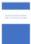 Burns' Pediatric Primary Care 7th Edition Test Bank