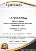 CIS-EM Dumps - Way To Success In Real ServiceNow CIS-EM Exam