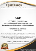C_THR91_1811 Dumps - Way To Success In Real SAP C_THR91_1811 Exam