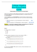College Algebra Pre-Assessment C278&period;