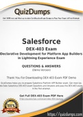 DEX-403 Dumps - Way To Success In Real Salesforce DEX-403 Exam