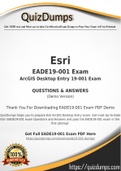 EADE19-001 Dumps - Way To Success In Real Esri EADE19-001 Exam
