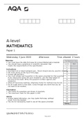 A-level MATHEMATICS Paper 1 2020 PURE EXAM QUESTIONS  ONLY IN THIS DOCUMENT 