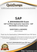 E_BW4HANA200 Dumps - Way To Success In Real SAP E_BW4HANA200 Exam