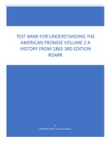 Test Bank for Understanding the American Promise Volume 2 A History From 1865 3rd Edition Roark