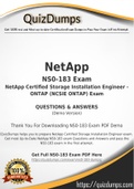 NS0-183 Dumps - Way To Success In Real NetApp NS0-183 Exam