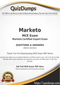MCE Dumps - Way To Success In Real Marketo MCE Exam