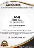 CSSBB Dumps - Way To Success In Real ASQ CSSBB Exam