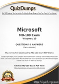 MD-100 Dumps - Way To Success In Real Microsoft MD-100 Exam