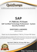 P_TSEC10_75 Dumps - Way To Success In Real SAP P_TSEC10_75 Exam