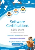 Software Certifications CSTE Dumps - Getting Ready For The Software Certifications CSTE Exam