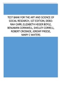 Test Bank for The Art and Science of Social Research, 1st Edition, Deborah Carr, Elizabeth Heger Boyle, Benjamin Cornwell, Shelley Correll, Robert Crosnoe, Jeremy Freese, Mary C Waters