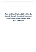 Test Bank For Physics&comma; 11th Edition By John D&period; Cutnell&comma; Kenneth W&period; Johnson&comma; David Young&comma; Shane Stadler