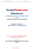 Updated (100% Accurate) Exam Salesforce Experience-Cloud-Consultant Dumps 