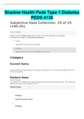 Shadow Health Peds Type 1 Diabetes PEDS 4130