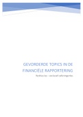 Gevorderde topics in de financiële rapportering (2021) - notities ALLE lessen + boek + toegang tot uitgewerkte oefeningen