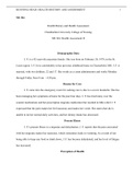 NR 304 RUA &period;docx  NR 304  Health History and Health Assessment   Chamberlain University College of Nursing  NR 304&colon; Health Assessment II  Demographic Data  J&period; F&period; is a 42-year-old caucasian female&period; She was born on February 20&comma; 1978&comma; in the St&period; Louis region
