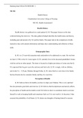 NR 302 RUA&period;docx  NR 302  Health History  Chamberlain University College of Nursing  NR 302&colon; Health Assessment I  Health History  Health history was gathered on a male patient Q&period; M&period; This paper focuses on the data collected during the interview&period;  The data g