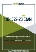 (100% Actual) Exam Oracle 1Z0-1072-20 New Real Dumps