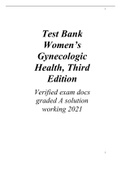 Test Bank Women’s Gynecologic Health, Third Edition Verified exam docs  graded A solution working 2021   