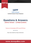 Practice with our IAPP CIPP-A Dumps to perform best in the CIPP-A Practice test