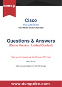 Practice with our Cisco 500-220 Dumps to perform best in the 500-220 Practice test