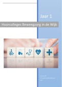 Kennistoets Beweegzorg in de wijk, toetsmatrijs en hoorcolleges Blok C/D, toetsmatrijs - Fysiotherapie/oefentherapie Hogeschool Utrecht (HU), jaar 1