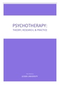 Psychotherapy: Theory, Research, & Practice  - IBP Leiden University