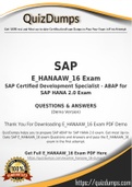 E_HANAAW_16 Dumps - Way To Success In Real SAP E_HANAAW_16 Exam