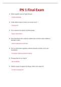NUR 2349 &sol; NUR2349 Final Exam&colon; Professional Nursing I Final Exam &sol; PN1 Final Exam Review &lpar;Latest 2021 &sol; 2022&rpar; Rasmussen