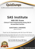 A00-281 Dumps - Way To Success In Real SAS Institute A00-281 Exam