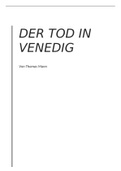 Boekverslag Der Tod In Venedig Thomas Mann Duits 