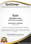 DEVOPSF Dumps - Way To Success In Real Exin DEVOPSF Exam