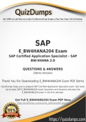 E_BW4HANA204 Dumps - Way To Success In Real SAP E_BW4HANA204 Exam