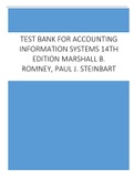 Test Bank for Accounting Information Systems 14th Edition Marshall B. Romney, Paul J. Steinbart