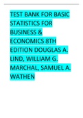 Test Bank for Basic Statistics for Business & Economics 8th Edition Douglas A. Lind